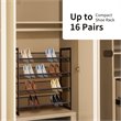 Pemberly Row 4-Tier Adjust to Flat Slant Shoe Rack / Organizer in Brown
