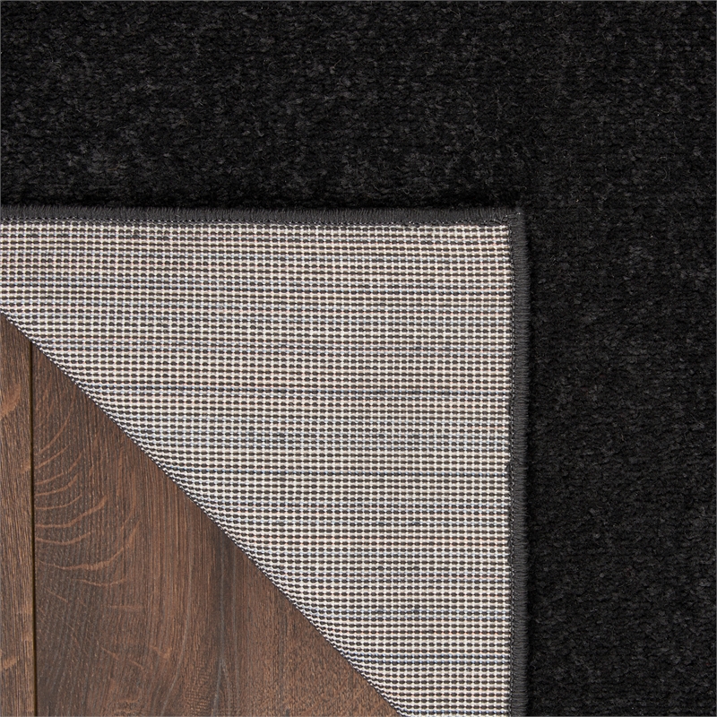 Pemberly Row 12' x 15' Black Fabric Outdoor Area Rug (12' x 15')