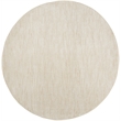 Pemberly Row 8' x Round Ivory Beige Fabric Outdoor Area Rug (8' Round)