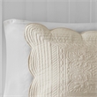 Pemberly Row 3-Piece Reversible Scalloped Edge Quilt Set in Cream