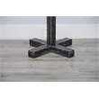 Pemberly Row Traditional Solid Wood Coat Rack with 8-Prong Hooks in Black Sand
