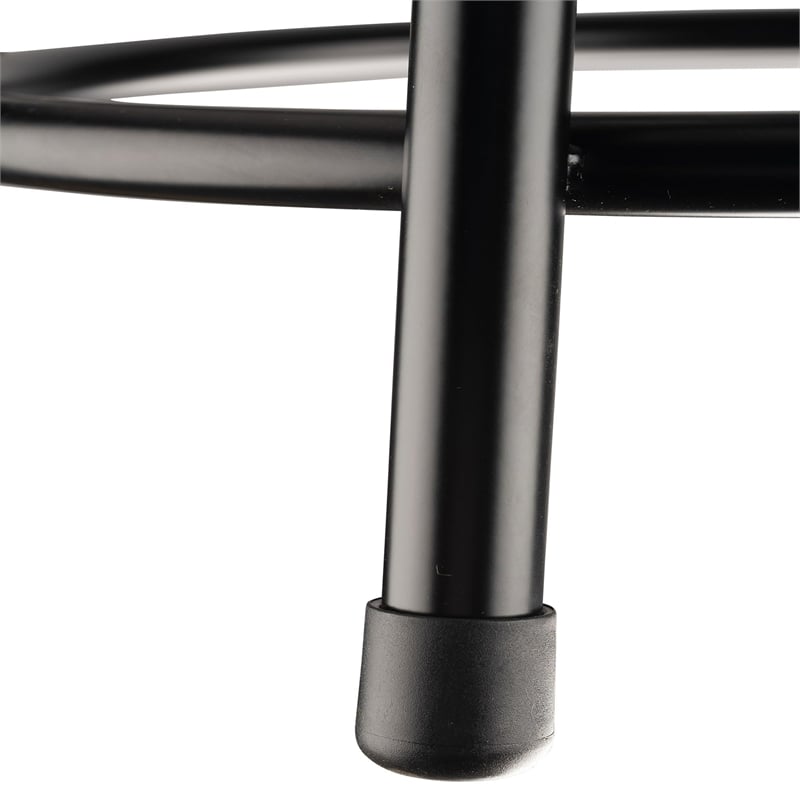 Pemberley Row Masonite Wood and Steel Black Stool Round Heavy Duty 18