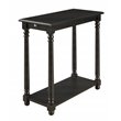 Pemberly Row Set of 2 Contemporary Wood End Tables in Black Finish