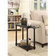 Pemberly Row Set of 2 Contemporary Wood End Tables in Black Finish