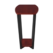 Pemberly Row Set of 2 End Tables in Cherry Wood and Black Metal