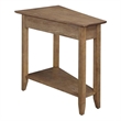 Pemberly Row Set of 2 Wedge End Tables in Driftwood Brown Wood