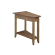 Pemberly Row Set of 2 Wedge End Tables in Driftwood Brown Wood