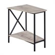 Pemberly Row Set of 2 Contemporary Wedge End Tables in Driftwood