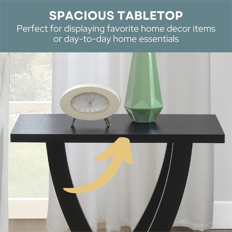 Pemberly Row Set of 2 Criss-Cross Chairside End Tables in Black Wood