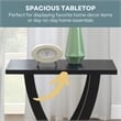 Pemberly Row Set of 2 Criss-Cross Chairside End Tables in Black Wood