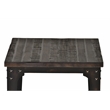 Pemberly Row Set of 2 Square End Tables in Distressed Tobacco Brown