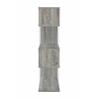 Pemberly Row Set of 2 4-Shelf Contemporary Wood Bookcases in Gray