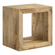 Pemberly Row Set of 2 Rectangular Farmhouse Solid Wood End Tables in Natural