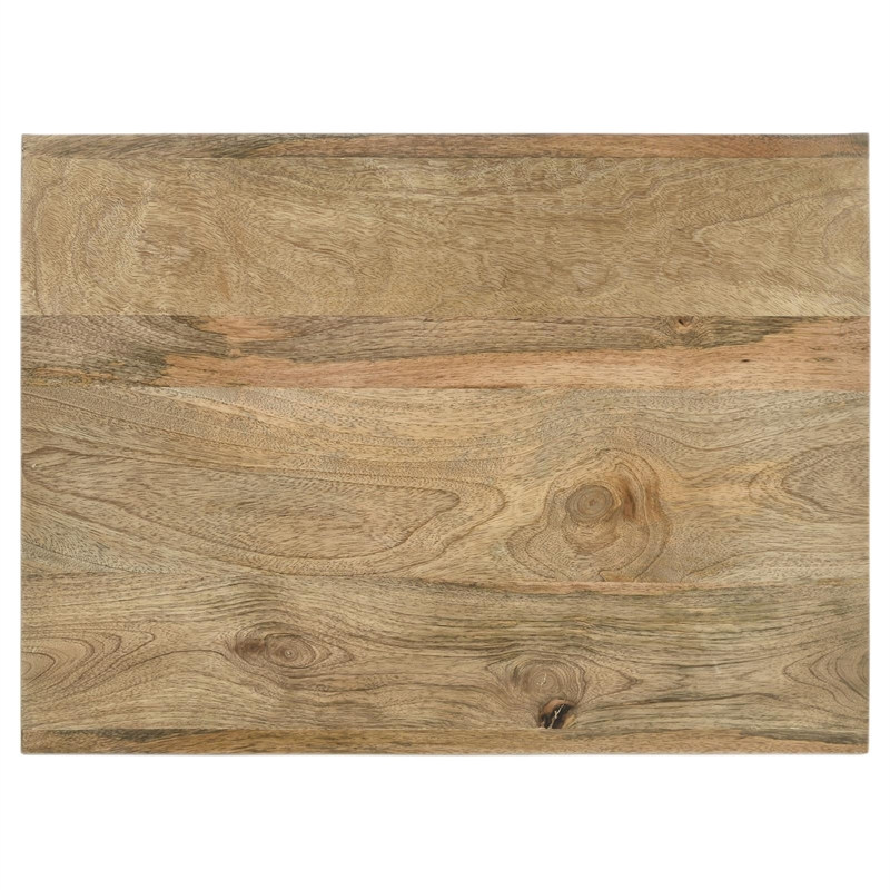 Pemberly Row Set of 2 Rectangular Farmhouse Solid Wood End Tables in Natural