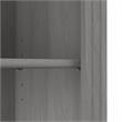 Pemberly Row Set of 2 Tall 5-Shelf Bookcases in Modern Gray - Engineered Wood