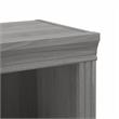 Pemberly Row Set of 2 Tall 5-Shelf Bookcases in Modern Gray - Engineered Wood