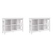 Pemberly Row Set of 2 6 Cube Bookcases in Pure White Oak - Engineered Wood