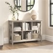 Pemberly Row Set of 2 6 Cube Bookcases in Washed Gray - Engineered Wood