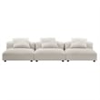Pemberly Row 3-Piece Modular Upholstered Fabric Sofa in Salt