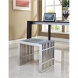 Pemberley Row Stainless Steel Silver Bench Rectangular 17