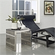 Pemberley Row Stainless Steel Silver Bench Rectangular 17