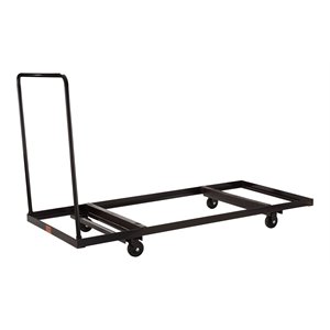 Pemberly Row Metal Folding Table Dolly for Horizontal Storage Up To 72&quotL - Brown