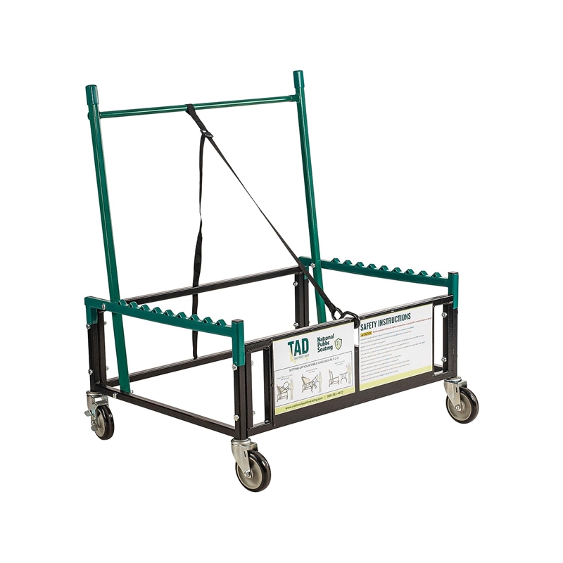 Pemberly Row 4-caster Powder-Coated Steel Metal Table Assist Dolly in Brown