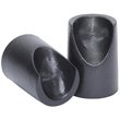 Pemberly Row Modern Plastic Folding Chair V-Tip Caps in Black (Set of 100)
