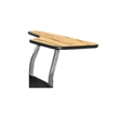 Pemberly Row Modern Modern Wood Left Tablet Arm for in Light Oak/Chrome