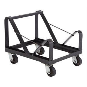 Pemberly Row Modern Metal Dolly For Series 8500 Chairs in Black Powder-Coated