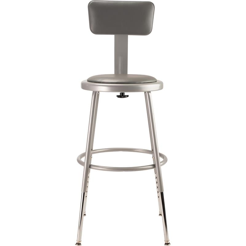 Pemberley Row Vinyl Gray Stool Adjustable