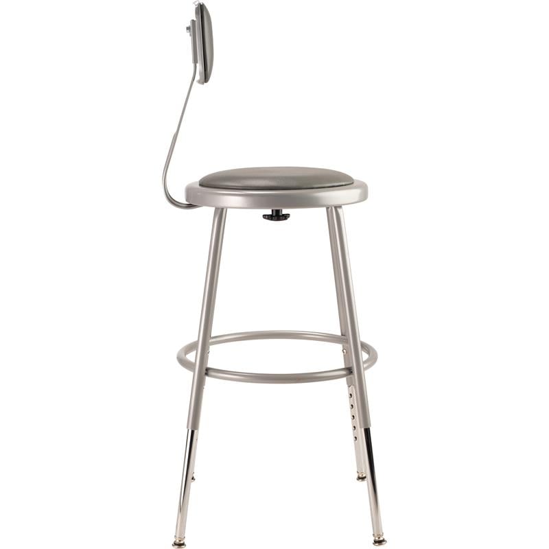 Pemberley Row Vinyl Gray Stool Adjustable