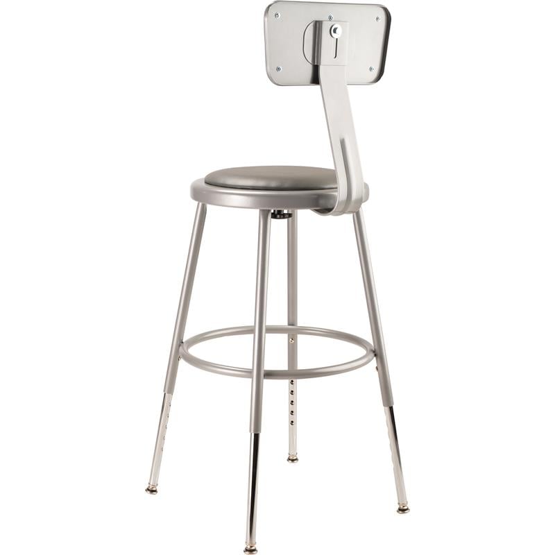 Pemberley Row Vinyl Gray Stool Adjustable