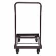 Pemberly Row Modern 4-caster Metal Steel Dolly for Chairs in Brown