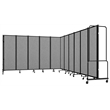 Pemberly Row Room Divider 6' Height 11 Sections Gray Panels Black Frame