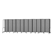 Pemberly Row Room Divider 6' Height 11 Sections Gray Panels Black Frame