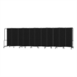 Pemberly Row Room Divider 6' Height 11 Sections Black Panel Black Frame