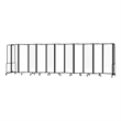 Pemberly Row Room Divider 6' Height 11 Sections Clear Acrylic Panels Black Frame