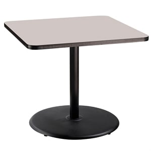 Pemberly Row Cafe Table 30&quotH Particleboard Black Frame Gray Top
