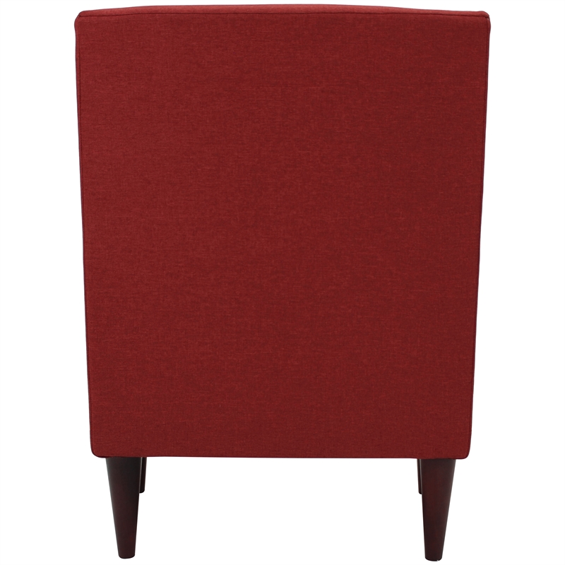 Pemberly Row Set of 2 Traditional Fabric Arm Chair in Picante Red