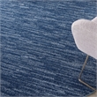 Pemberly Row Contemporary 6' Round Navy Blue Fabric Outdoor Area Rug