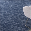 Pemberly Row Contemporary 6' Round Navy Blue Fabric Outdoor Area Rug
