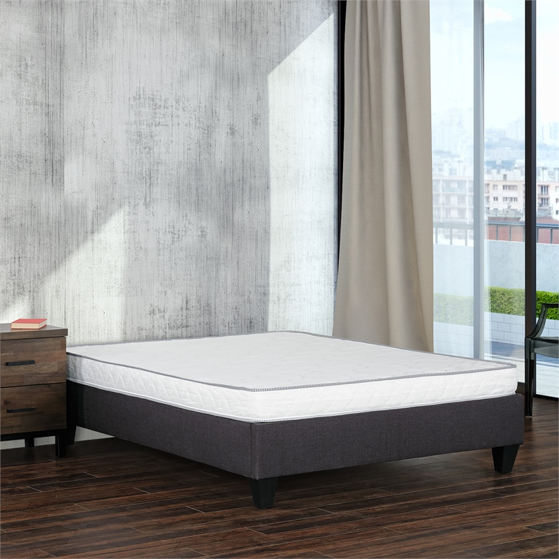Pemberly Row Modern 6-Inch Polyurethane Full Mattress in White