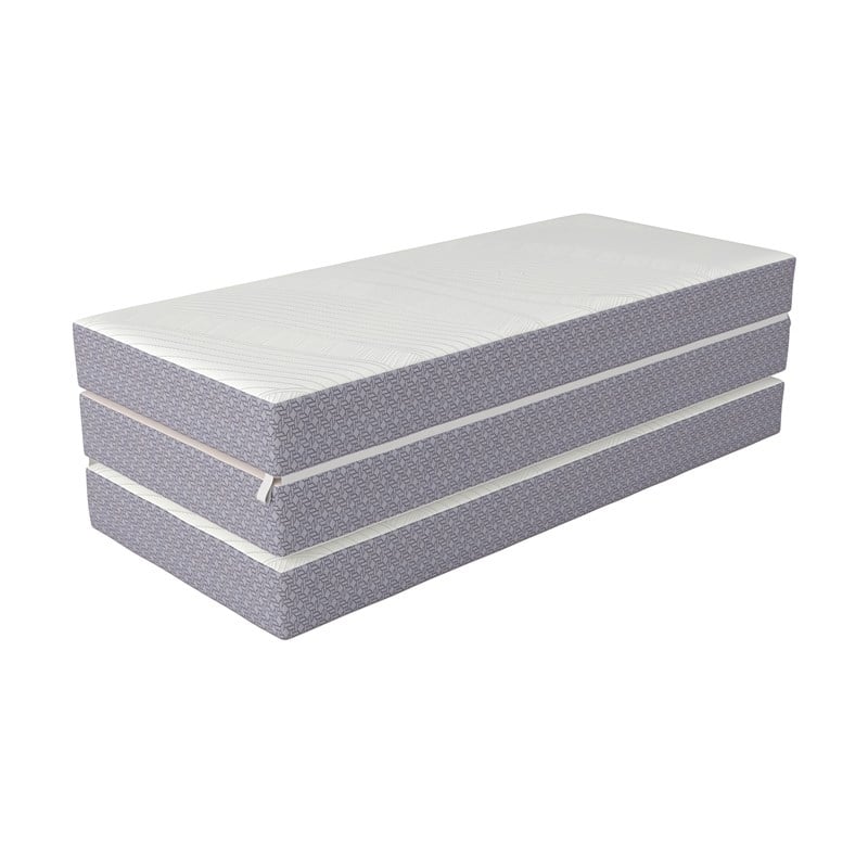 Pemberley Row Memory Foam Gray Folding Mattress Tri-Fold Compact 79
