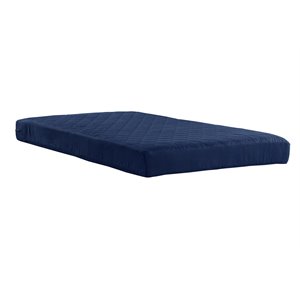 Pemberly Row 6-Inch Quilted Twin Mattress with Removable Cover in Blue
