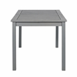 Pemberly Row Contemporary Outdoor Wood Patio Dining Table in Gray Wash