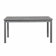 Pemberly Row Contemporary Outdoor Wood Patio Dining Table in Gray Wash