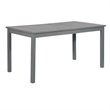 Pemberly Row Contemporary Outdoor Wood Patio Dining Table in Gray Wash