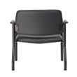 Pemberly Row Contemporary Upholstered Vinyl Guest Chair in Black