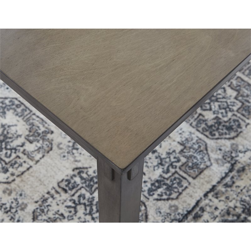 Pemberly Row Contemporary 5 Piece Square Dining Table Set in Gray